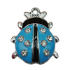 Crystal Zinc alloy Pendant, Fashion jewelry findings, Many colors for choice, animal 21x17mm, Sold By PC
