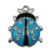 Crystal Zinc alloy Pendant, Fashion jewelry findings, Many colors for choice, animal 21x17mm, Sold By PC