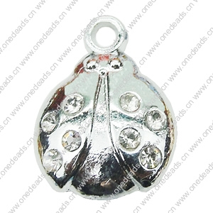 Crystal Zinc alloy Pendant, Fashion jewelry findings, Many colors for choice, animal 14x18mm, Sold By PC