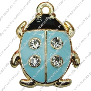 Crystal Zinc alloy Pendant, Fashion jewelry findings, Many colors for choice, animal 14x20mm, Sold By PC