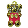 Crystal Zinc alloy Pendant, Fashion jewelry findings, Many colors for choice, animal 24x14x11mm, Sold By PC
