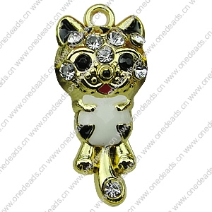 Crystal Zinc alloy Pendant, Fashion jewelry findings, Many colors for choice, animal 13x28x11mm, Sold By PC
