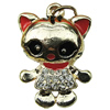 Crystal Zinc alloy Pendant, Fashion jewelry findings, Many colors for choice,animal 20x27mm, Sold By PC
