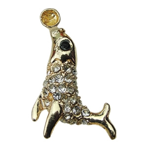 Crystal Zinc alloy Pendant, Fashion jewelry findings, Many colors for choice,animal 17x30mm, Sold By PC
