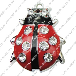 Crystal Zinc alloy Pendant, Fashion jewelry findings, Many colors for choice,anima 35x25x8mm, Sold By PC