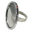 Finger ring Settings, zinc alloy setting with copper ring, Inner dia:22mm, Adjustable, Sold by PC
