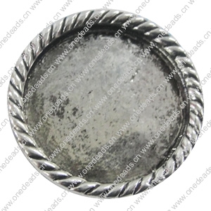 Zinc Alloy Brooch Settings, inner dia:20.1mm, Sold by PC