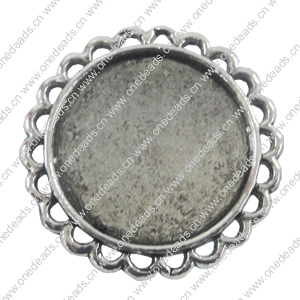 Zinc Alloy Brooch Settings, inner dia:20.5mm, Sold by PC
