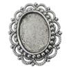 Zinc Alloy Brooch Settings, inner dia:13x18.2mm, Sold by PC