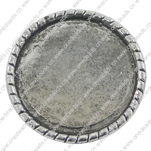 Zinc Alloy Brooch Settings, inner dia:26.5mm, Sold by PC