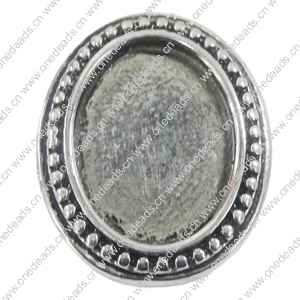 Zinc Alloy Brooch Settings, inner dia:15x20mm, Sold by PC