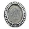 Zinc Alloy Brooch Settings, inner dia:15x20mm, Sold by PC
