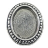 Zinc Alloy Brooch Settings, inner dia:15x20mm, Sold by PC