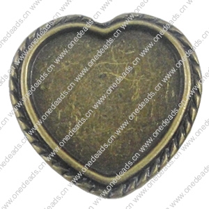 Zinc Alloy Brooch Settings, inner dia:18x18.5mm, Sold by PC