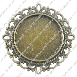 Zinc Alloy Brooch Settings, inner dia:19.2mm, Sold by PC