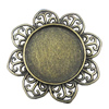 Zinc Alloy Brooch Settings, inner dia:25mm, Sold by PC
