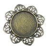 Zinc Alloy Brooch Settings, inner dia:25mm, Sold by PC