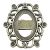 Zinc Alloy Brooch Settings, inner dia:13x18.5mm, Sold by PC
