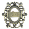 Zinc Alloy Brooch Settings, inner dia:13x18.5mm, Sold by PC