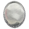 Zinc Alloy Brooch Settings, inner dia:31x40mm, Sold by PC
