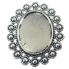 Zinc Alloy Brooch Settings, inner dia:23.2x30mm, Sold by PC
