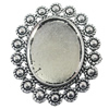 Zinc Alloy Brooch Settings, inner dia:23.2x30mm, Sold by PC