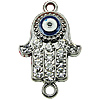 Crystal Zinc alloy Connector, Fashion jewelry findings, Many colors for choice, 17x30mm, Sold By PC
