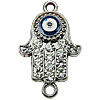 Crystal Zinc alloy Connector, Fashion jewelry findings, Many colors for choice, 17x30mm, Sold By PC