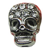 Crystal Zinc alloy Beads, Fashion jewelry findings, Many colors for choice, Skeleton 10x14mm, Sold By PC