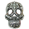 Crystal Zinc alloy Beads, Fashion jewelry findings, Many colors for choice, Skeleton 14x21mm, Sold By PC