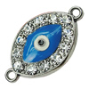 Crystal Zinc alloy Connector, Fashion jewelry findings, Many colors for choice, 15x28mm, Sold By PC
