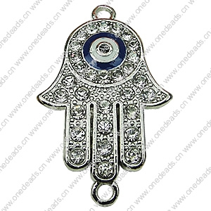 Crystal Zinc alloy Connector, Fashion jewelry findings, Many colors for choice, 19x34mm, Sold By PC