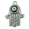 Crystal Zinc alloy Pendant, Fashion jewelry findings, Many colors for choice, Hands 16x25mm, Sold By PC
