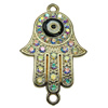 Crystal Zinc alloy Connector, Fashion jewelry findings, Many colors for choice, 19x34mm, Sold By PC
