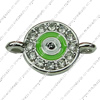 Crystal Zinc alloy Connector, Fashion jewelry findings, Many colors for choice, 13x18mm, Sold By PC