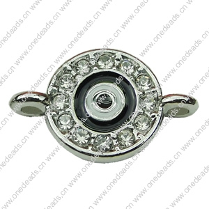 Crystal Zinc alloy Connector, Fashion jewelry findings, Many colors for choice, 13x18mm, Sold By PC