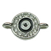 Crystal Zinc alloy Connector, Fashion jewelry findings, Many colors for choice, 13x18mm, Sold By PC
