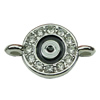 Crystal Zinc alloy Connector, Fashion jewelry findings, Many colors for choice, 13x18mm, Sold By PC