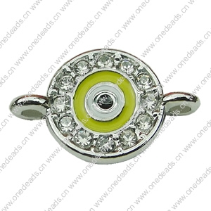 Crystal Zinc alloy Connector, Fashion jewelry findings, Many colors for choice, 13x18mm, Sold By PC