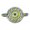 Crystal Zinc alloy Connector, Fashion jewelry findings, Many colors for choice, 13x18mm, Sold By PC

