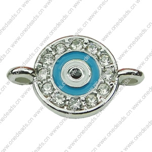 Crystal Zinc alloy Connector, Fashion jewelry findings, Many colors for choice, 13x18mm, Sold By PC