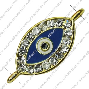 Crystal Zinc alloy Connector, Fashion jewelry findings, Many colors for choice, 12x25mm, Sold By PC