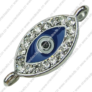 Crystal Zinc alloy Connector, Fashion jewelry findings, Many colors for choice, 12x25mm, Sold By PC