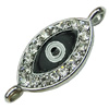 Crystal Zinc alloy Connector, Fashion jewelry findings, Many colors for choice, 12x25mm, Sold By PC
