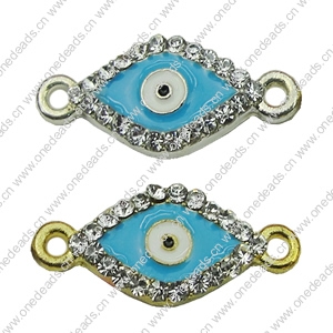 Crystal Zinc alloy Connector, Fashion jewelry findings, Many colors for choice, 9x19mm, Sold By PC