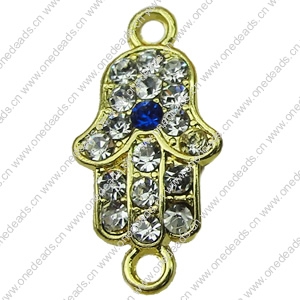Crystal Zinc alloy Connector, Fashion jewelry findings, Many colors for choice, 10x21mm, Sold By PC