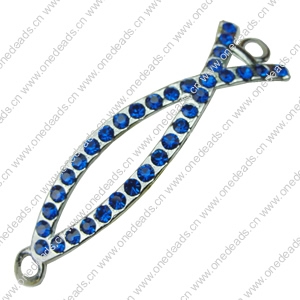 Crystal Zinc alloy Connector, Fashion jewelry findings, Many colors for choice, 10x46mm, Sold By PC