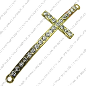 Crystal Zinc alloy Connector, Fashion jewelry findings, Many colors for choice, 17x51mm, Sold By PC
