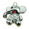 Crystal Zinc alloy Pendant, Fashion jewelry findings, Many colors for choice, animal 22x25mm, Sold By PC
