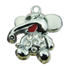 Crystal Zinc alloy Pendant, Fashion jewelry findings, Many colors for choice, animal 22x25mm, Sold By PC